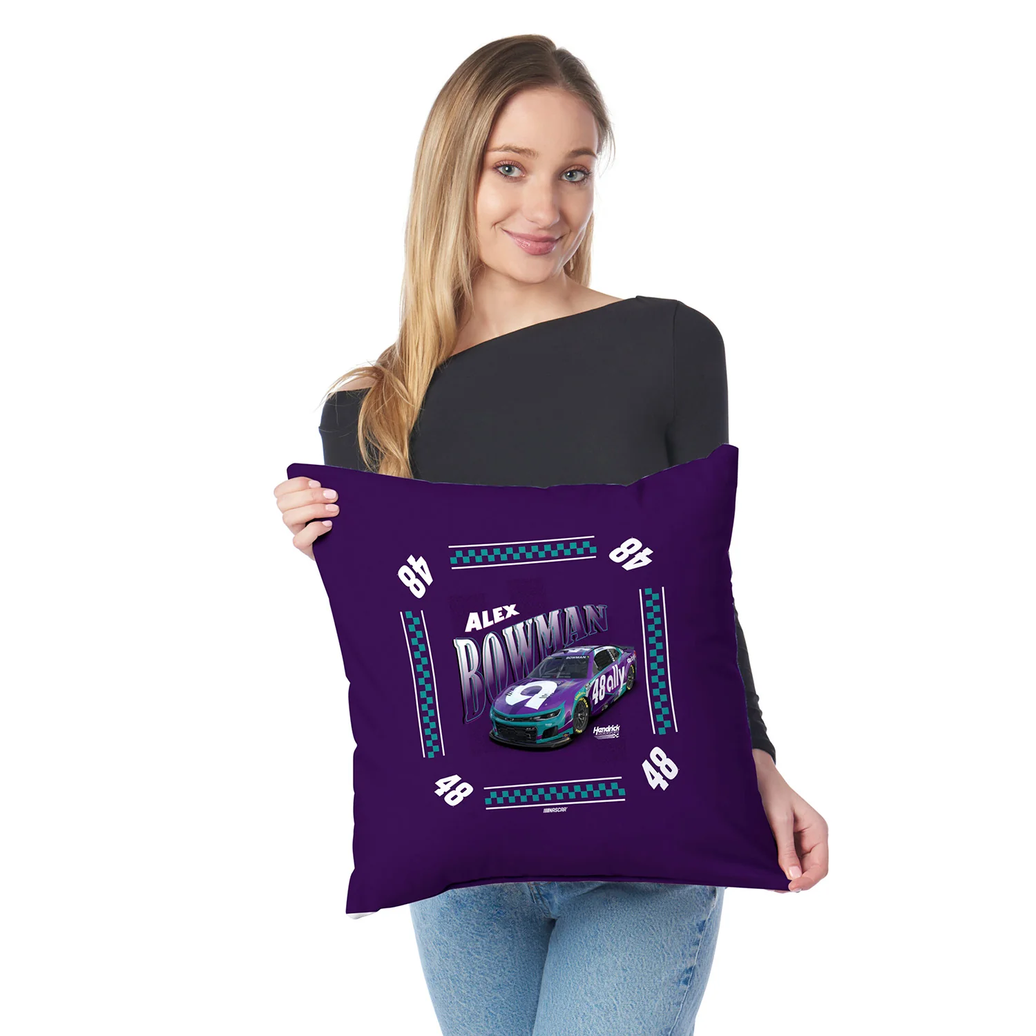 Alex Bowman 2026 Ally 18x18 Two-Sided Northwest Pillow - Sale - Image 3