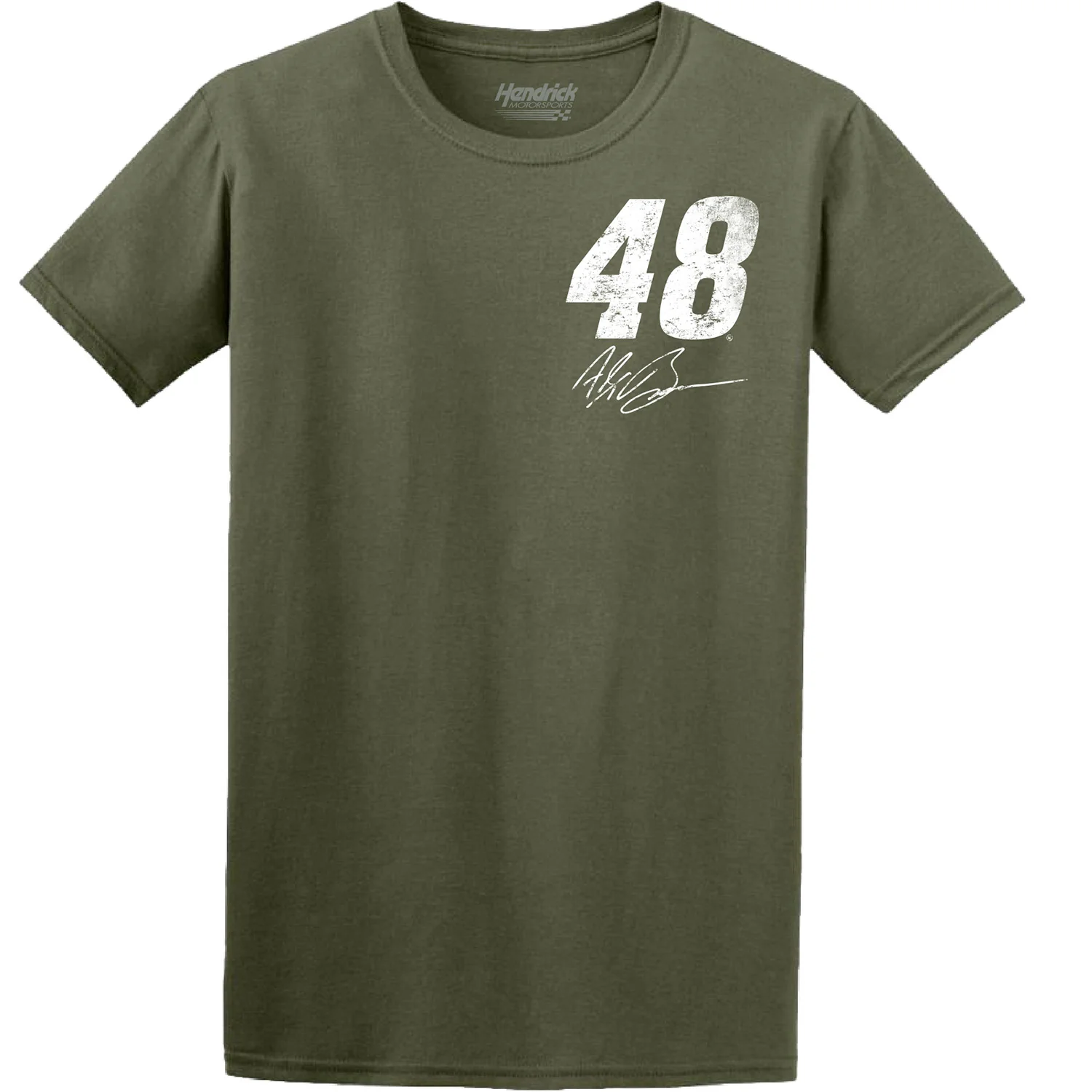 Alex Bowman 2026 Born in the USA Military Green #48 Exclusive Patriotic T-Shirt - Image 3