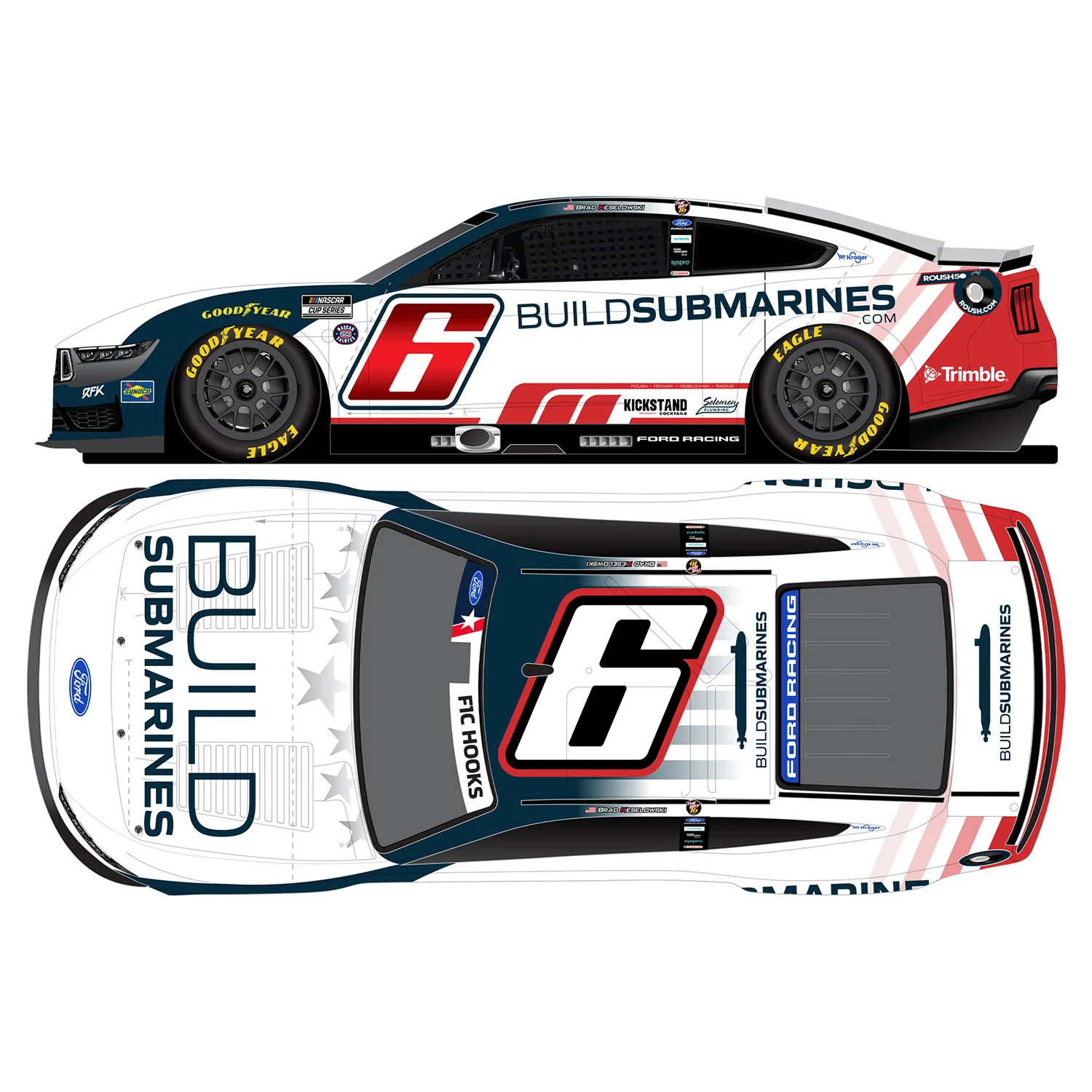 Brad Keselowski BuildSubmarines Patriotic Salutes 1:64 2026 Diecast Car Preorder - Currently Projected December