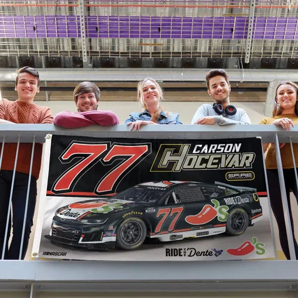 Carson Hocevar 2026 Chili's Car #77 3x5 Flag - Image 2
