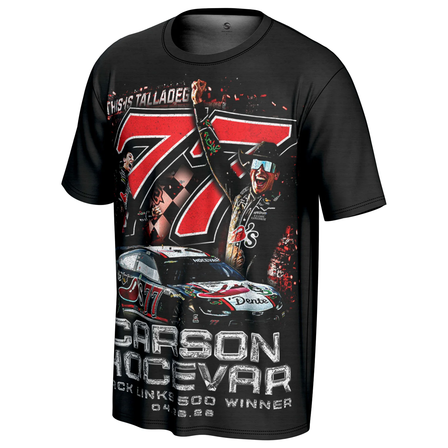 Carson Hocevar 2026 Talladega Win 4-Spot ProSphere T-Shirt - Image 3