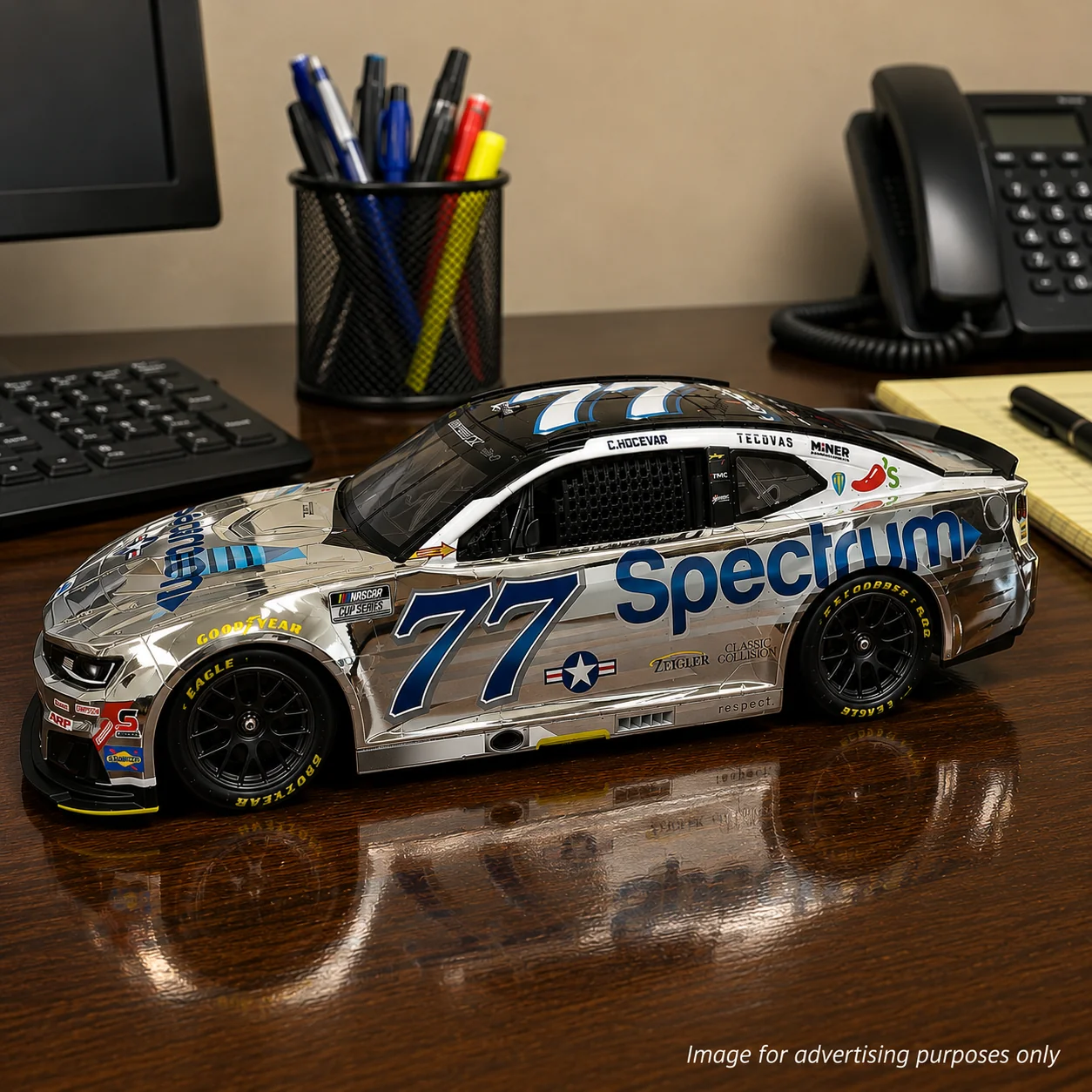 Carson Hocevar Color Chrome Spectrum Patriotic 1:24 2026 Diecast Car Preorder - Currently Projected January - Image 2