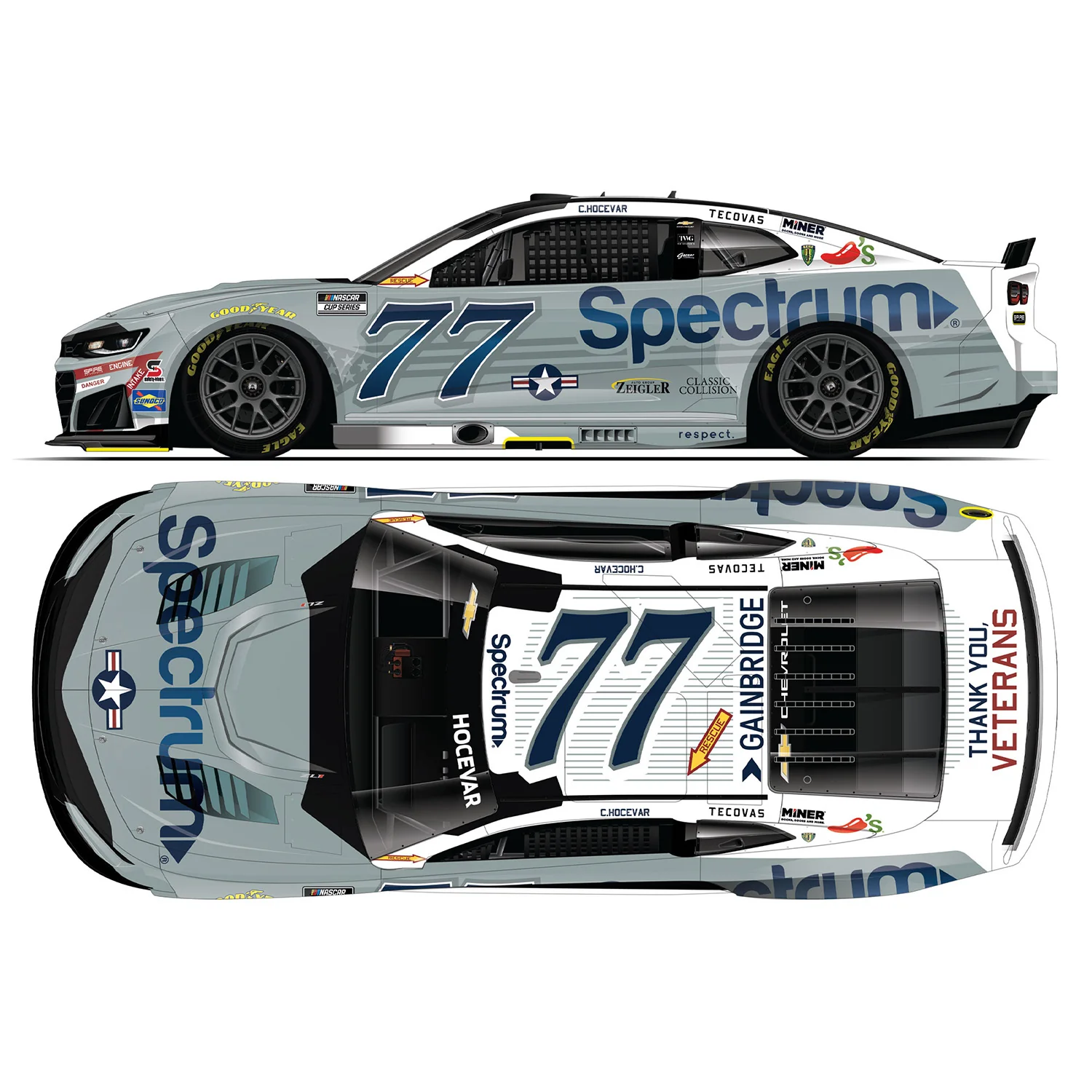 Carson Hocevar Spectrum Patriotic 1:64 2026 Diecast Car Preorder - Currently Projected January