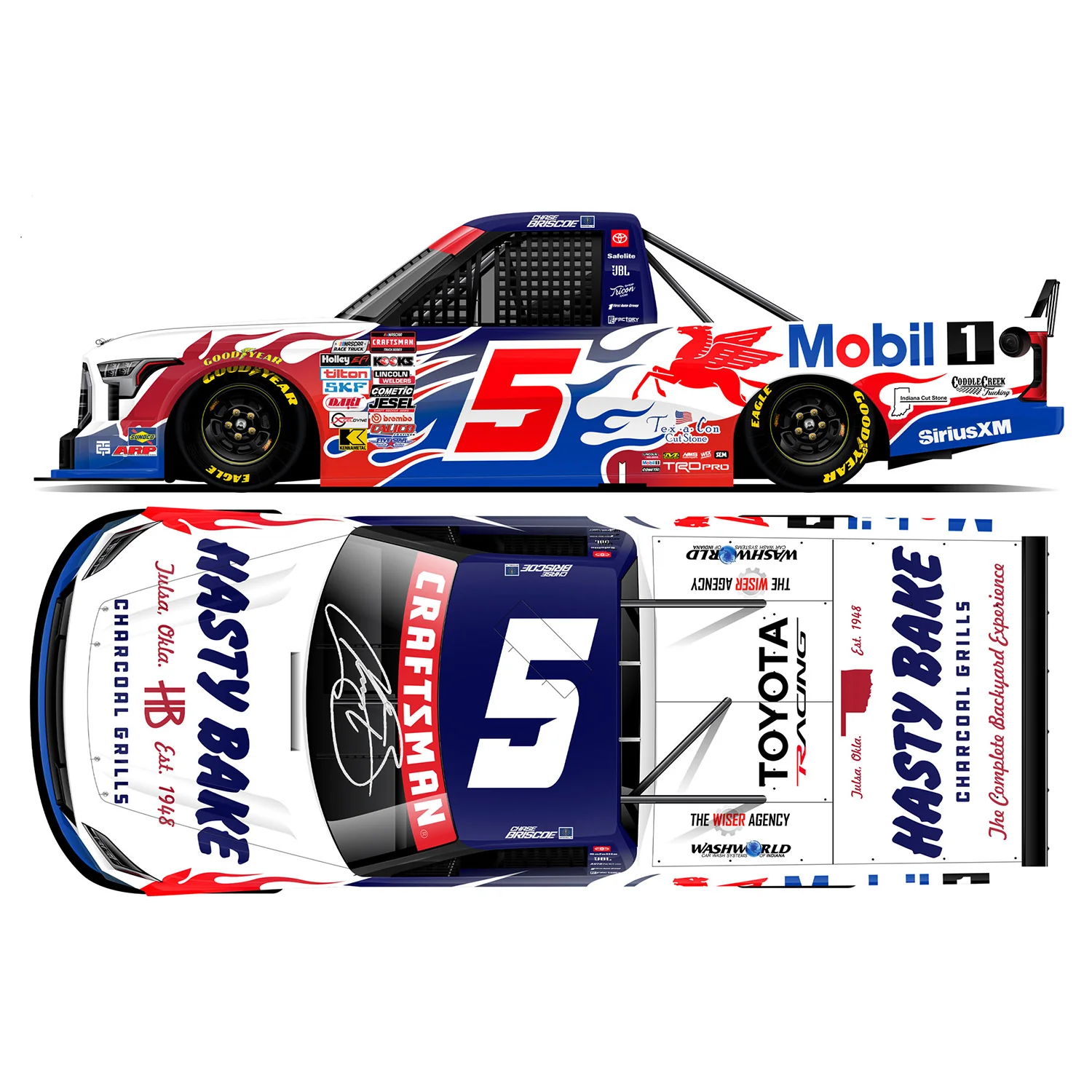 Chase Briscoe Autographed Mobil 1 / Hasty Bake 1:24 Standard 2026 Diecast Truck Series Preorder - Currently Projected December