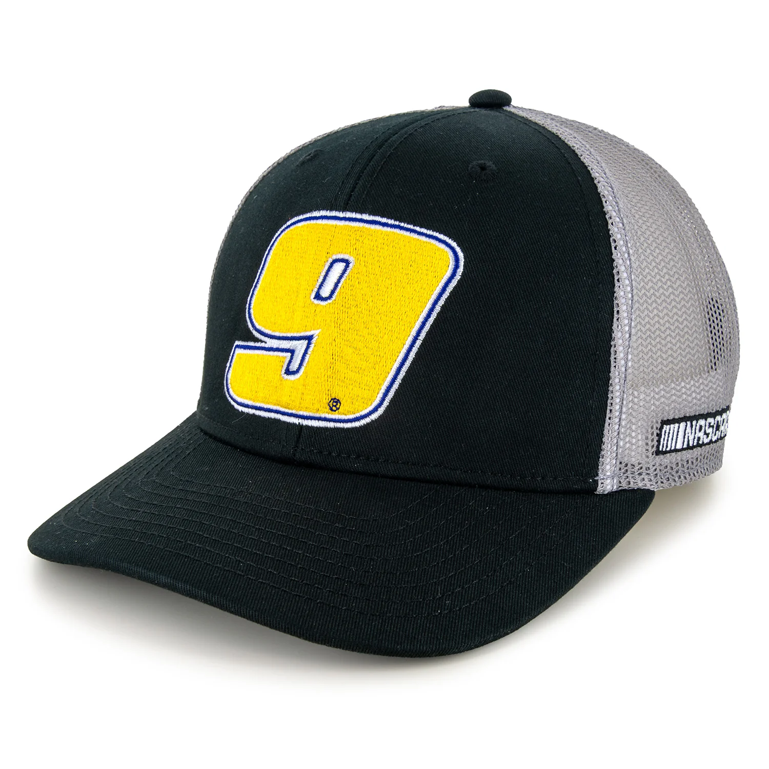 Chase Elliott 2026 Big Number #9 Mesh NASCAR The Game Hat Exclusive Black/Gray