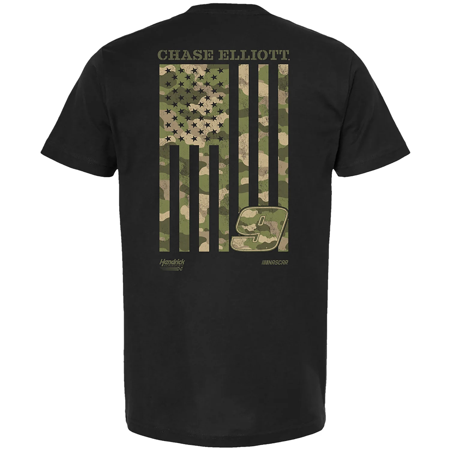 Chase Elliott 2026 Camo Patriotic 2-Spot Classic Ink T-Shirt Black Preorder - Ships Within 3-4 Weeks - Image 3