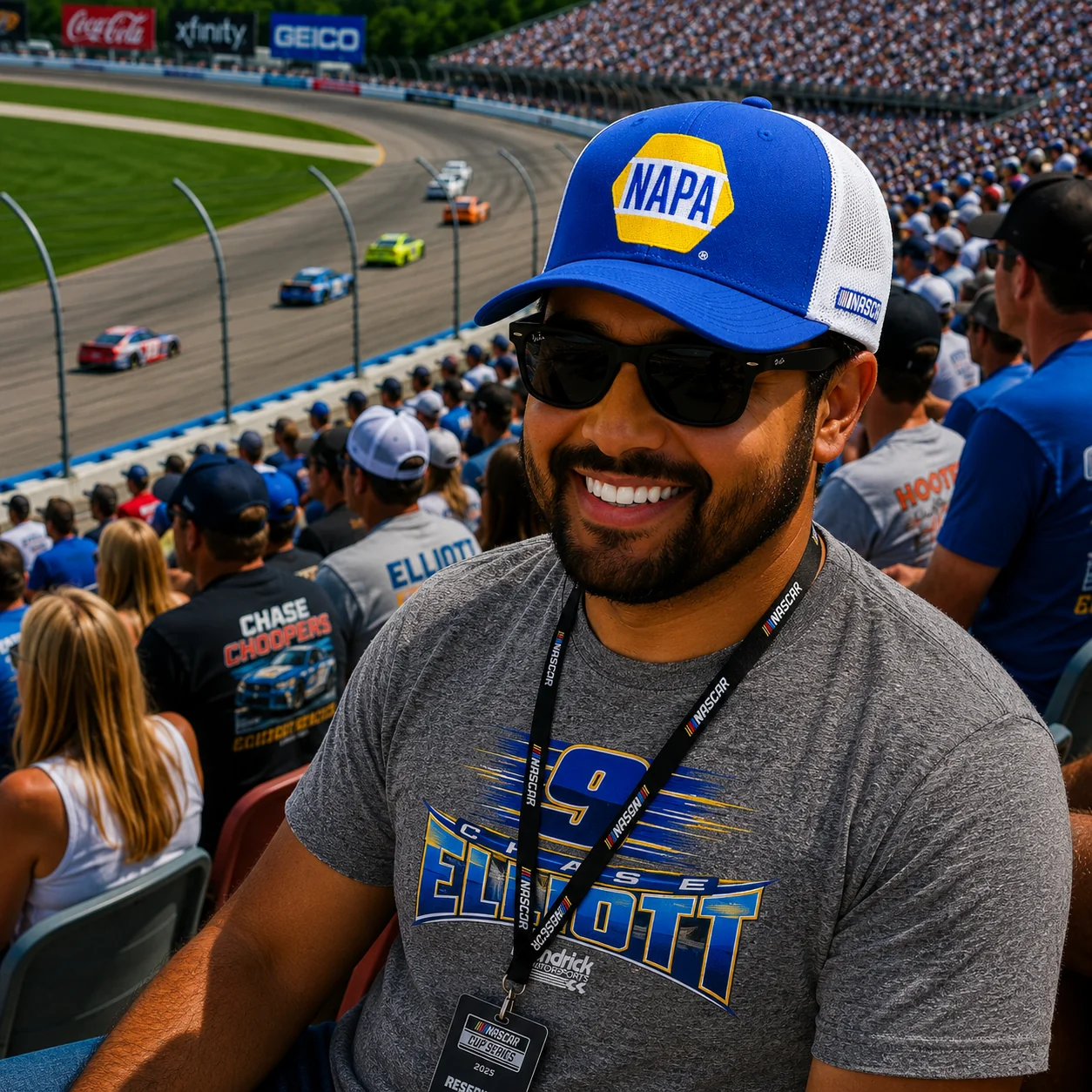 Chase Elliott 2026 NAPA Sponsor Mesh NASCAR The Game Hat Exclusive Blue/White - Image 2