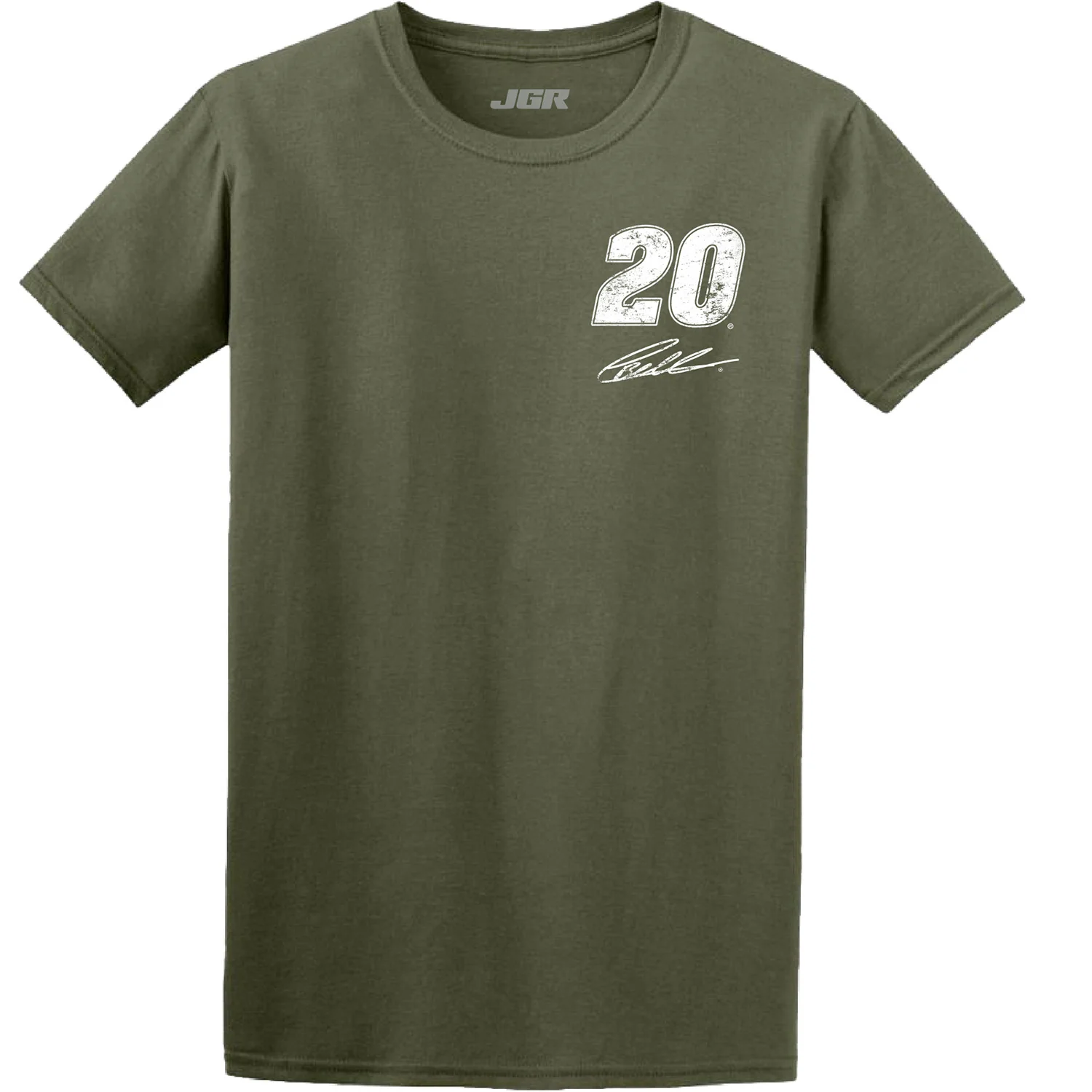 Christopher Bell 2026 Born In The USA Military Green #20 Exclusive Patriotic T-Shirt - Image 3