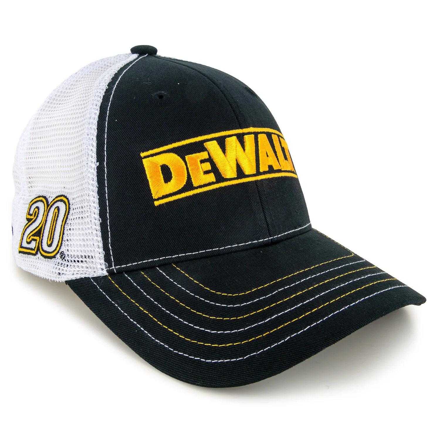 Christopher Bell DeWalt Sponsor Mesh Hat Black/White - Image 3