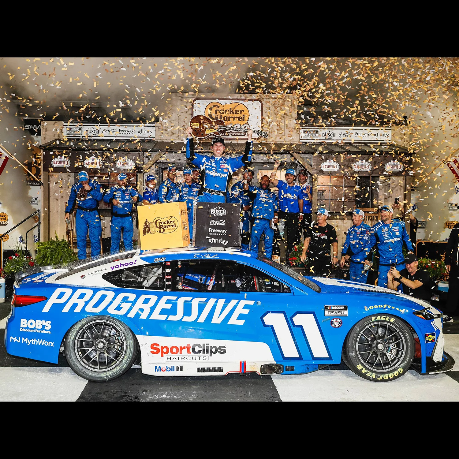 Denny Hamlin Color Chrome Nashville Race Win 1:24 2026 Diecast Car Preorder - Currently Projected December