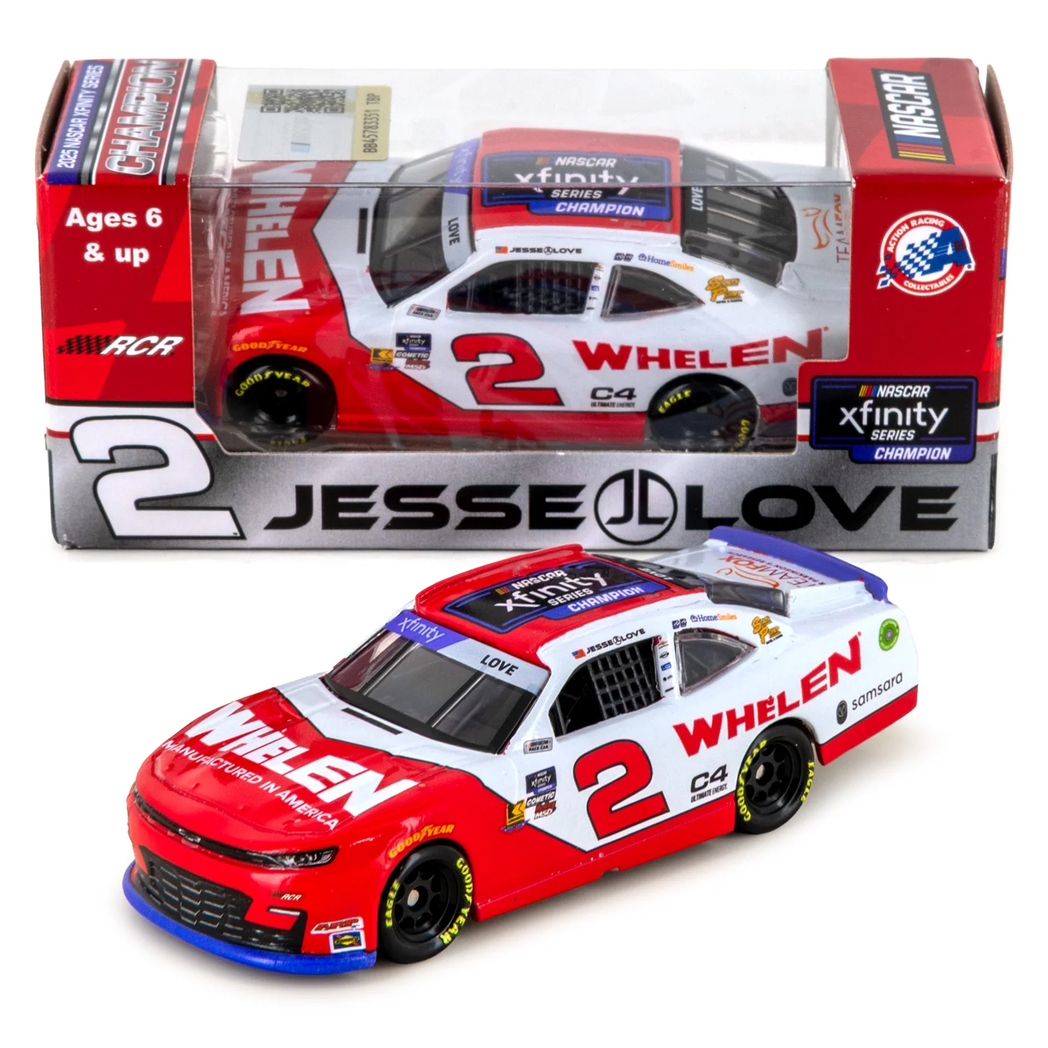 Jesse Love NASCAR Xfinity Series Champion 1:64 2025 Diecast Car