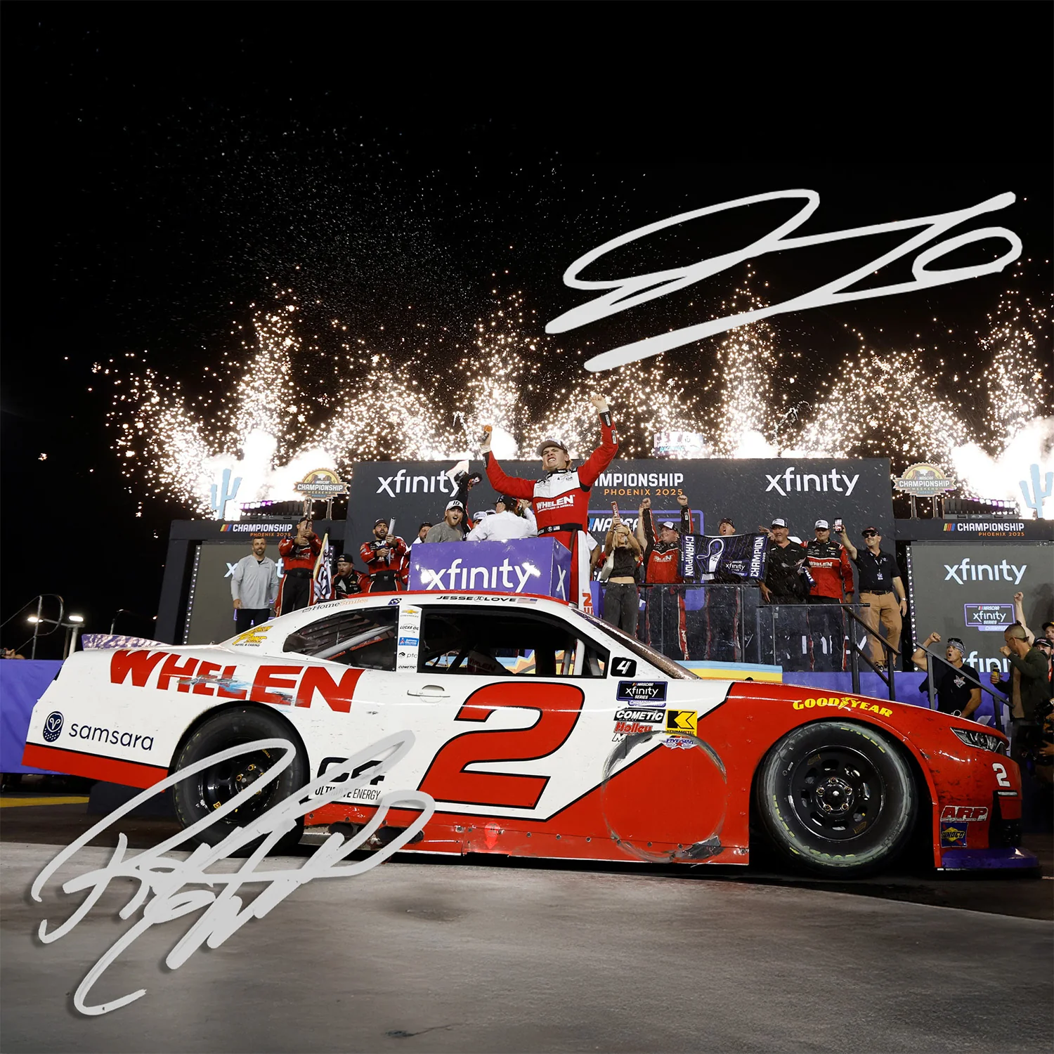 Jesse Love / Richard Childress Dual Autographed Phoenix Race Win Champion 1:24 Standard 2025 Diecast Car Preorder - Currently Projected October - Image 2