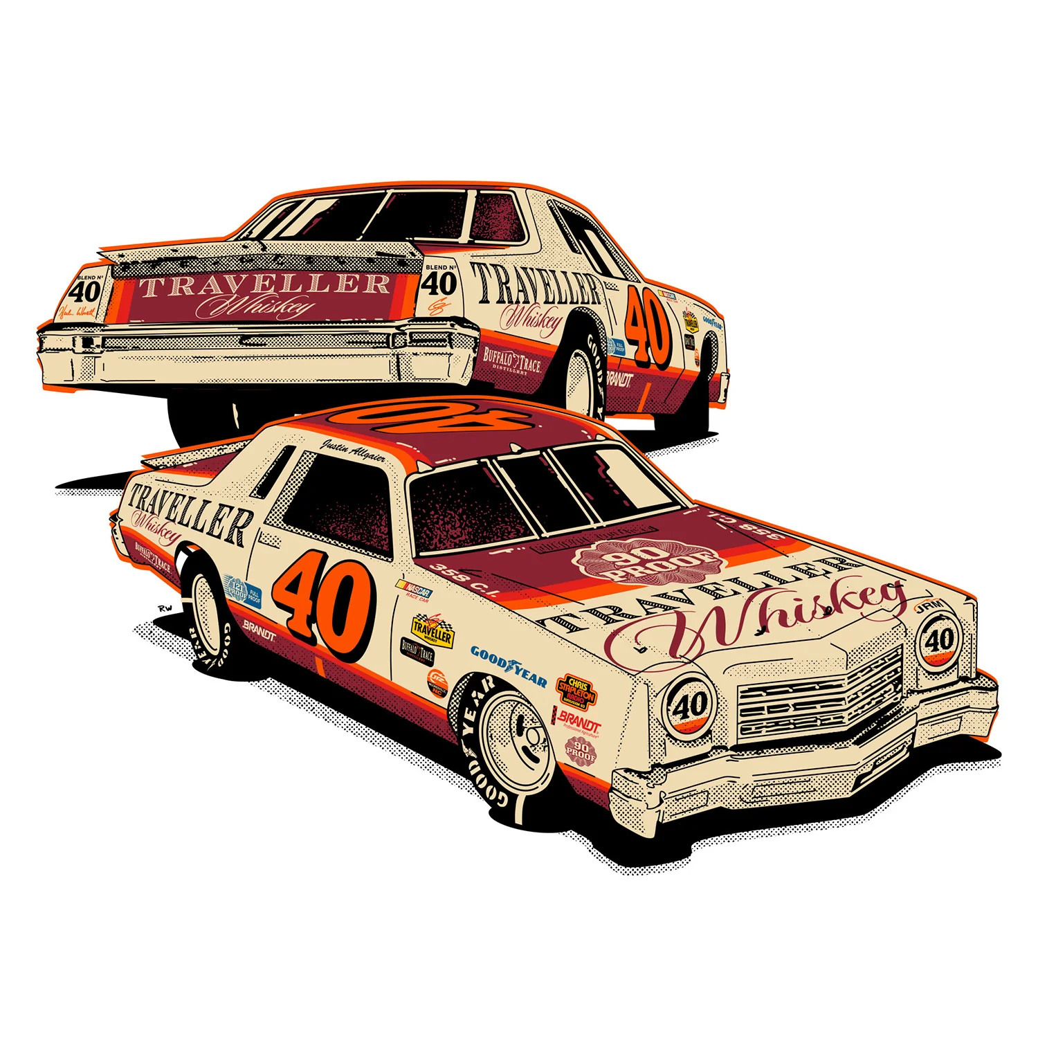 Justin Allgaier 1978 Chevrolet Traveller Whiskey 1:24 Standard 2026 Diecast Car Preorder - Currently Projected October