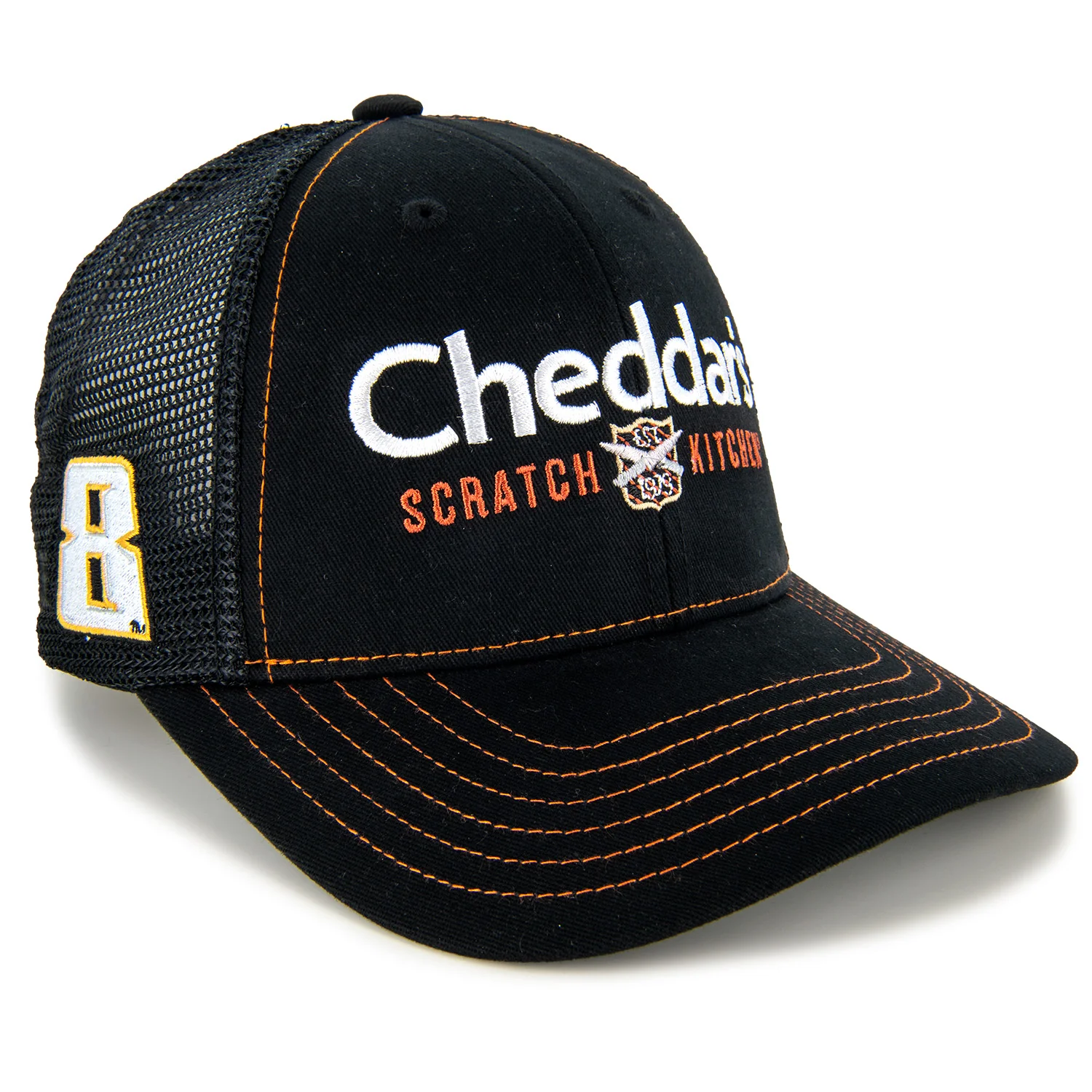 Kyle Busch Cheddar's Sponsor Mesh Hat Black - Image 3
