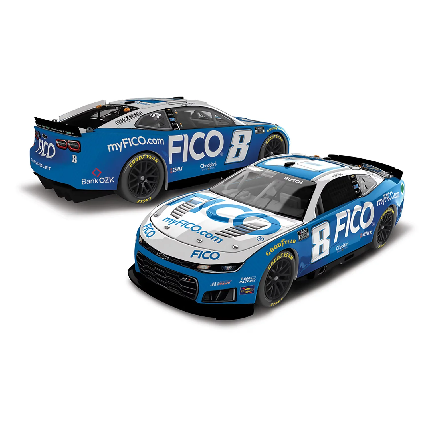 Kyle Busch FICO 1:24 Color Chrome 2026 Diecast Car Preorder - Currently Projected October