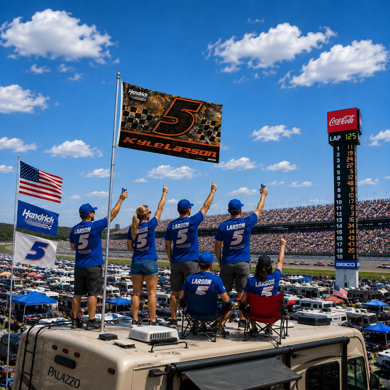 Kyle Larson 2026 Camo #5 NASCAR 3x5 Flag - Image 2