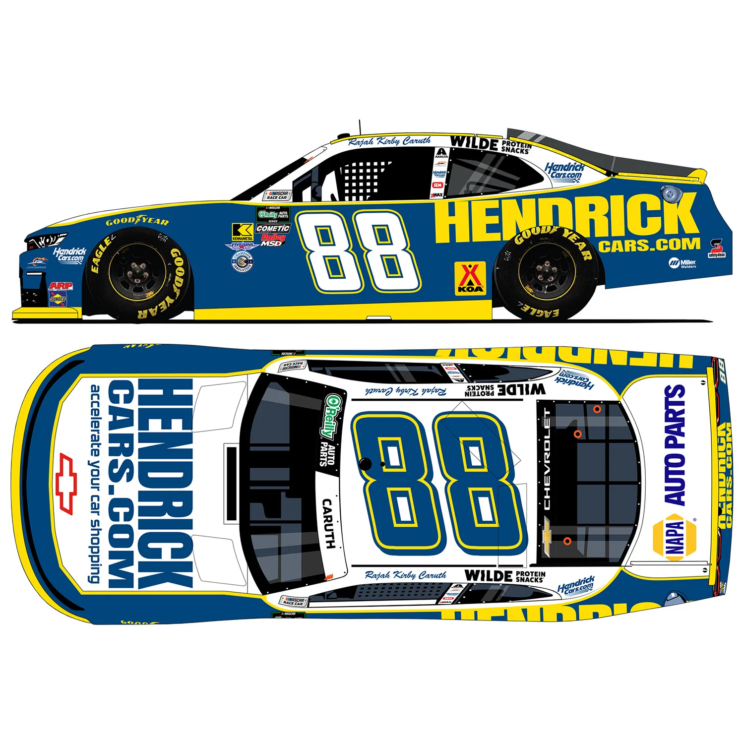 Rajah Caruth HendrickCars San Diego JRM Navy 2006 Throwback 1:64 2026 Diecast Car Preorder - Currently Projected December - Image 2