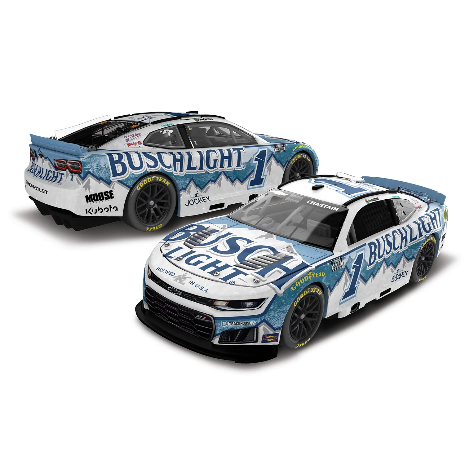 Ross Chastain Busch Light 1:24 Color Chrome 2026 Diecast Car Preorder - Currently Projected July