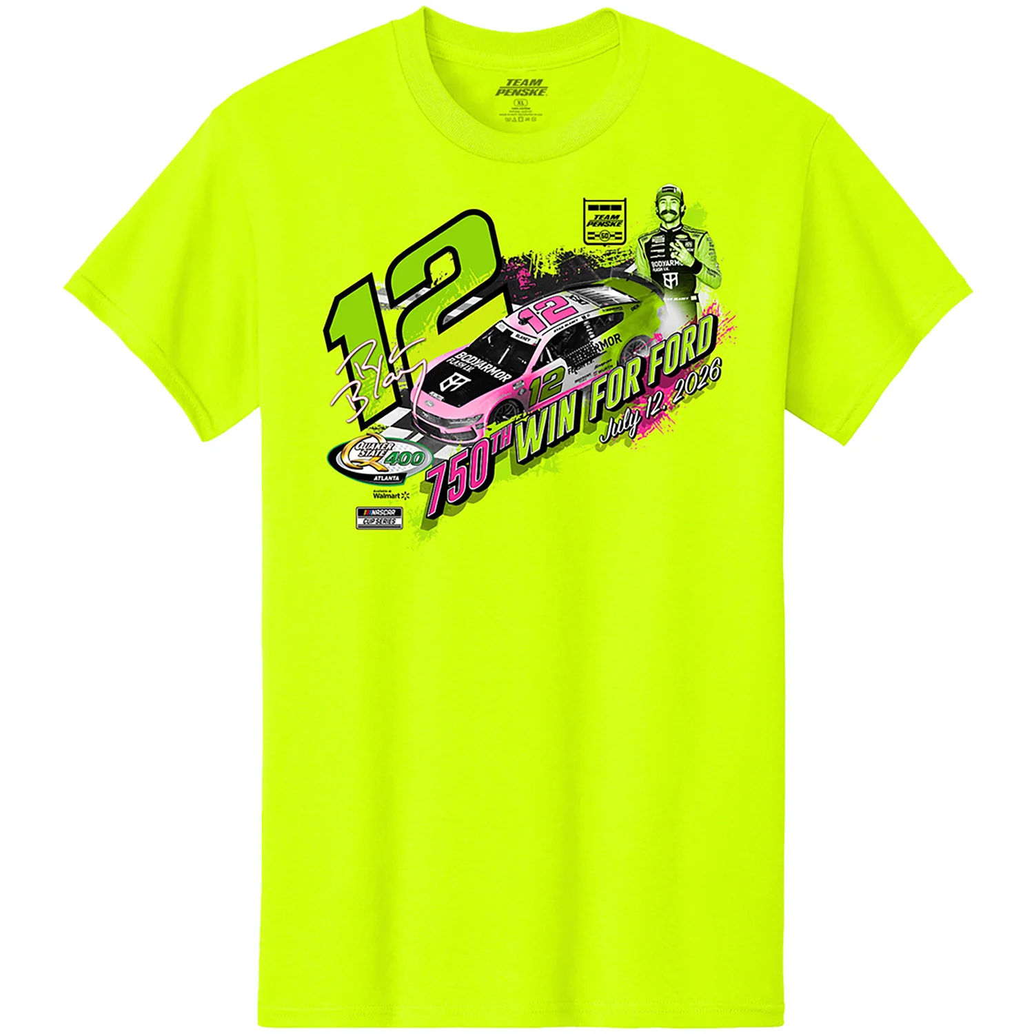 Ryan Blaney 2026 Atlanta Race Win T-Shirt Preorder - Ships With 3-4 Weeks - Image 3
