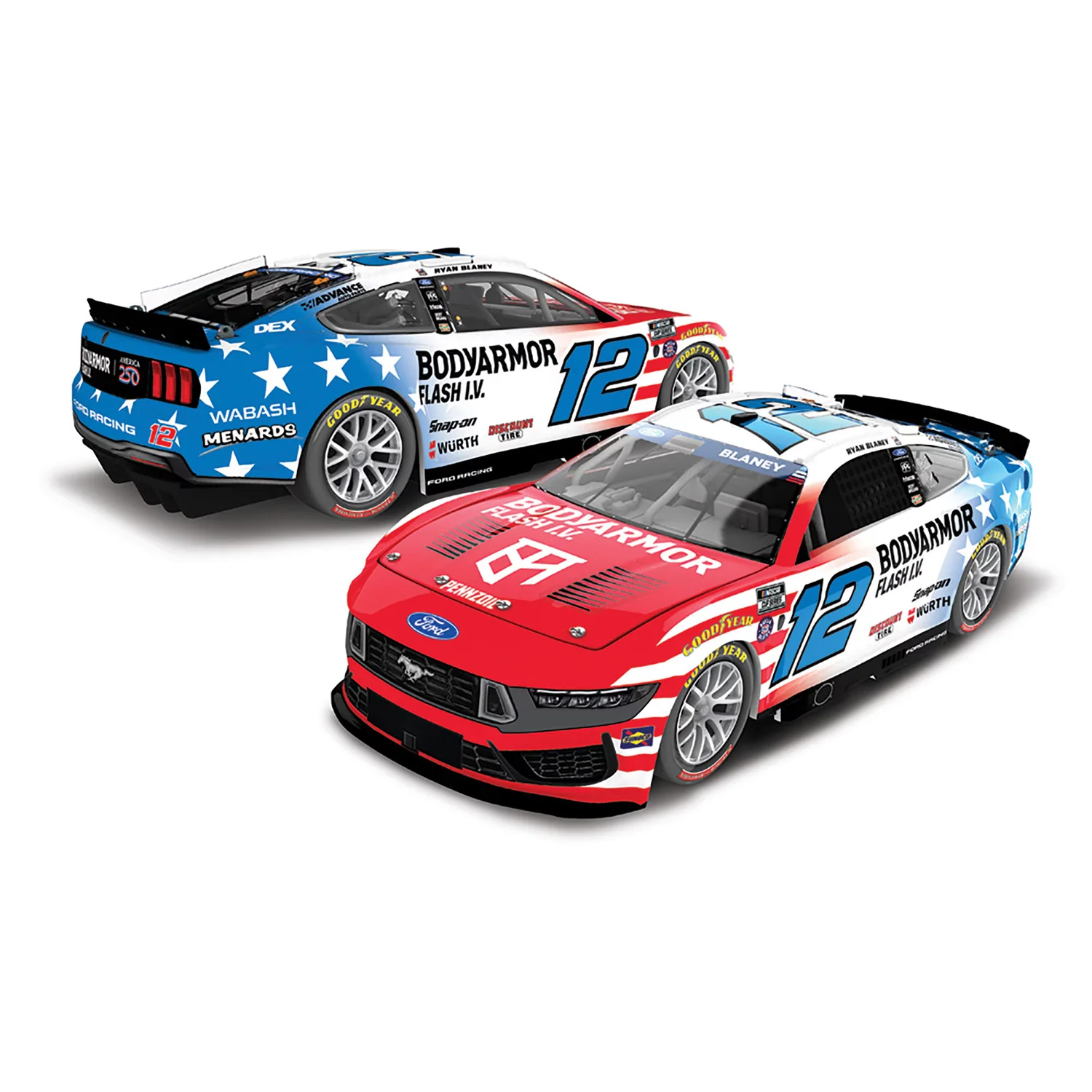 Ryan Blaney BodyArmor Patriotic 1:24 Standard 2026 Diecast Car Preorder - Currently Projected September