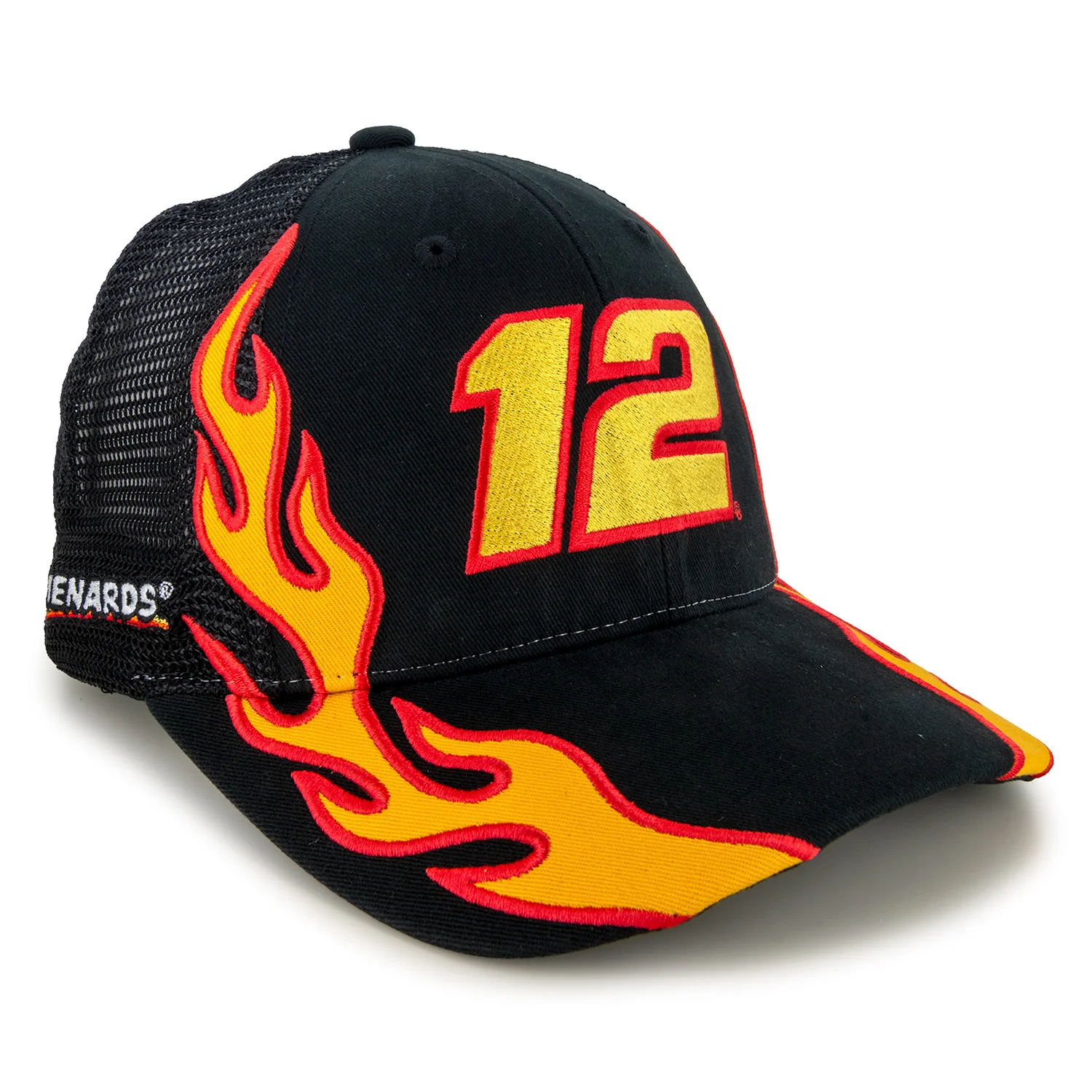 Ryan Blaney Flame #12 Mesh Hat Black - Image 3