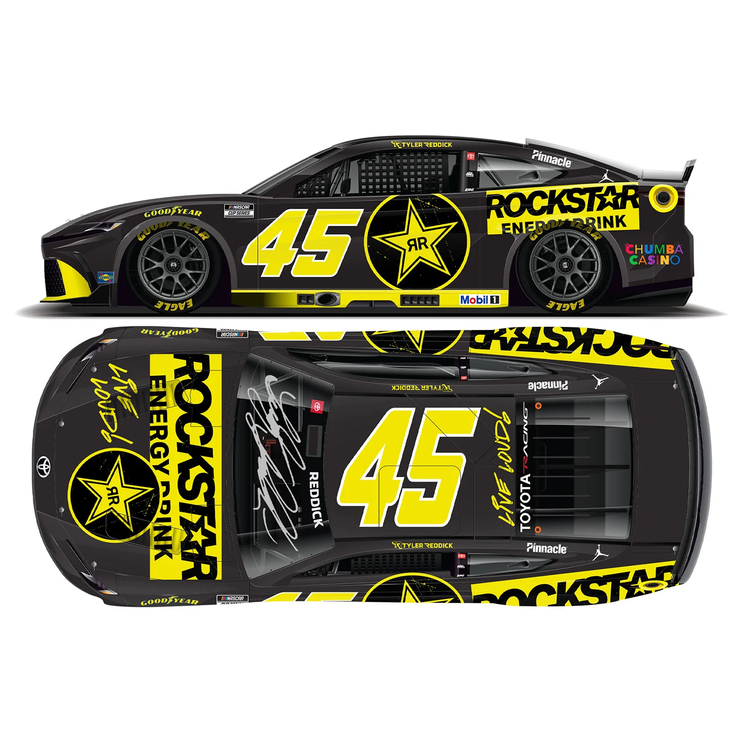 Tyler Reddick Autographed Rockstar Energy 1:24 Standard 2026 Diecast Car Preorder - Currently Projected December - Image 2