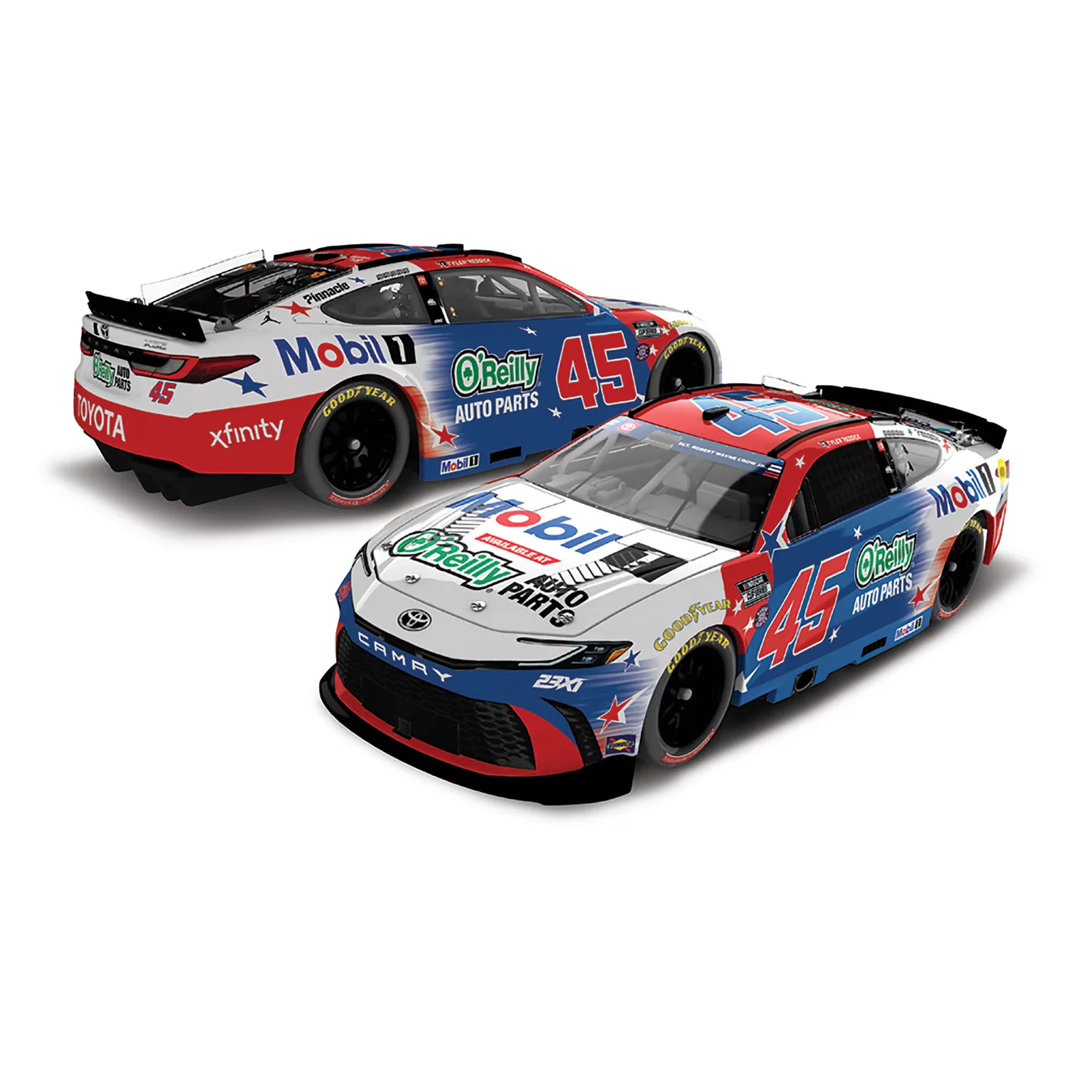 Tyler Reddick Mobil 1 / O'Reilly Patriotic 1:24 Standard 2026 Diecast Car Preorder - Currently Projected December