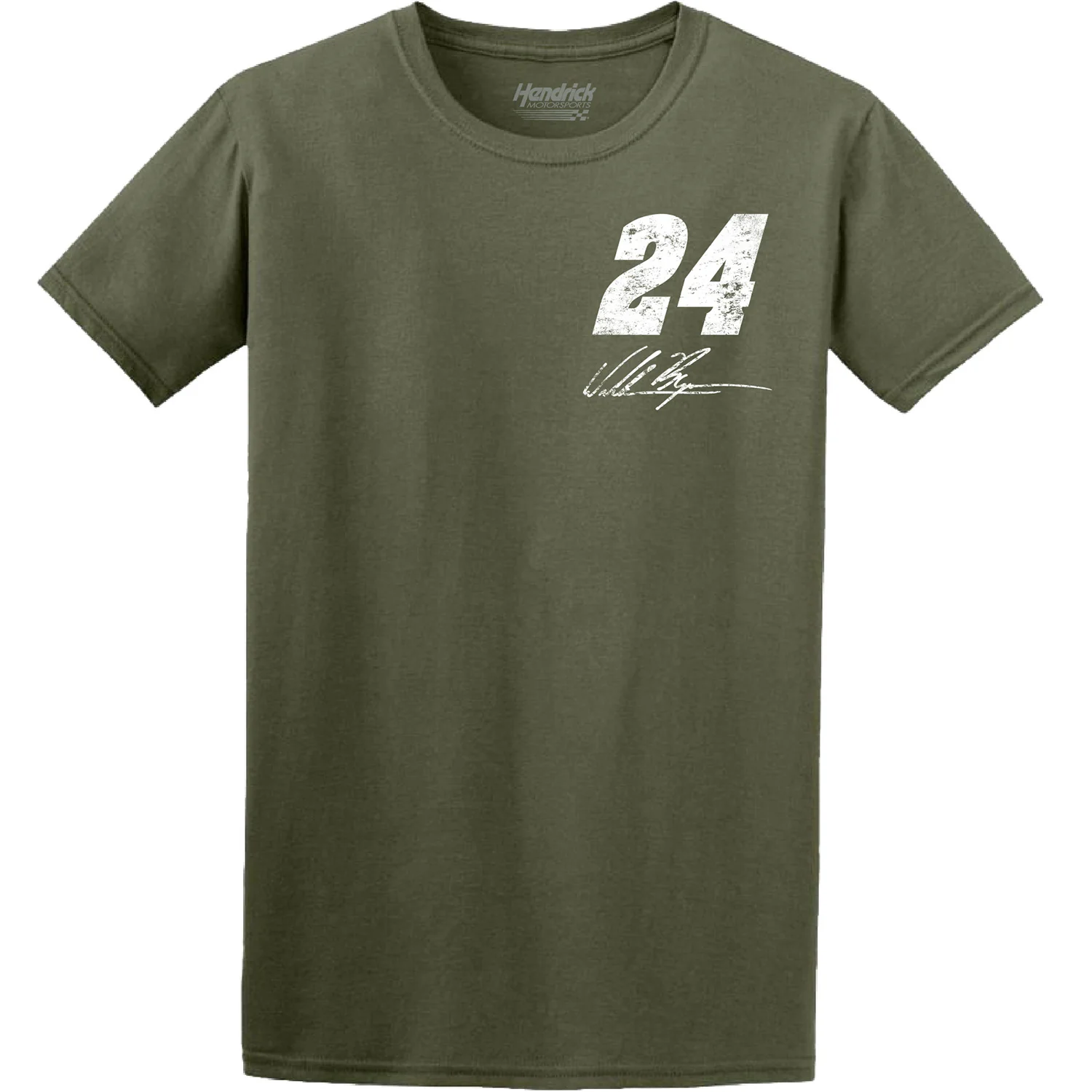 William Byron 2026 Born in the USA Military Green #24 Exclusive Patriotic T-Shirt - Image 3